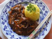 Chinesisches Rindfleisch mit Gemüse und Basmati Reis - Rezept - Bild Nr. 2