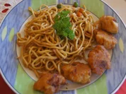 Ausgebackene Hähnchenbrustfiletwürfel mit Ei-Gemüse-Mie-Nudeln - Rezept - Bild Nr. 6637