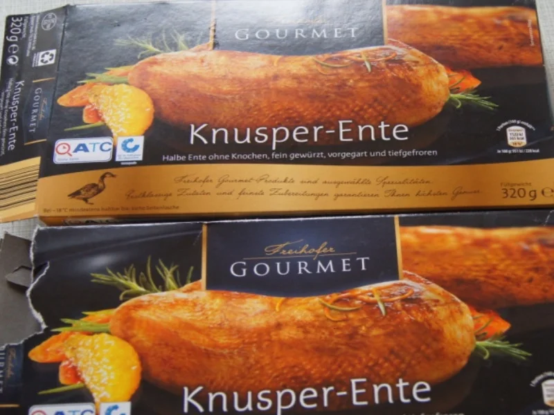 Ente auf Gemüsebett mit Erdnusssauce, Champignons und gelber Basmatireis - Rezept - Bild Nr. 3