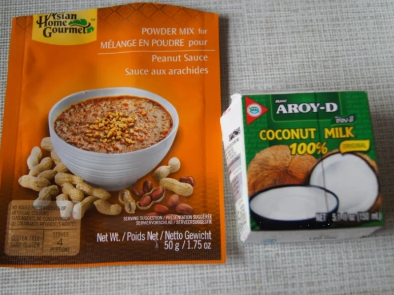 Ente auf Gemüsebett mit Erdnusssauce, Champignons und gelber Basmatireis - Rezept - Bild Nr. 8