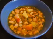 Kürbis-Kartoffel-Sellerie-Eintopf mit herzhafter Einlage - Rezept - Bild Nr. 6637