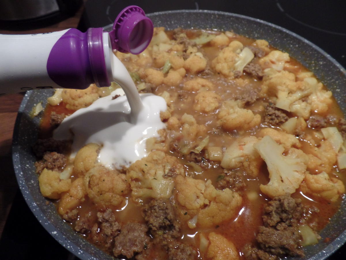 Blumenkohl-Hackfleisch-Curry mit Reis - Rezept - Bild Nr. 6641