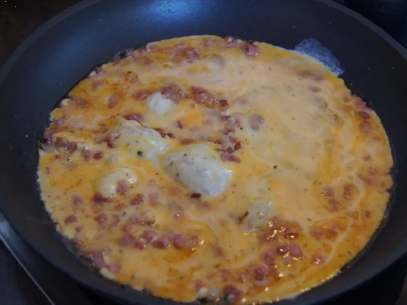 Schinken-Rührei mit Würz-Spinat und Drillingen - Rezept - Bild Nr. 9