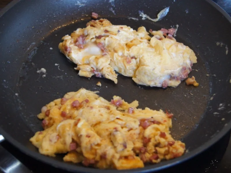 Schinken-Rührei mit Würz-Spinat und Drillingen - Rezept - Bild Nr. 10