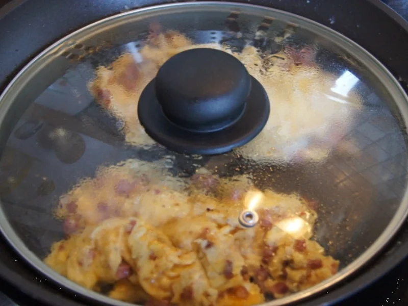 Schinken-Rührei mit Würz-Spinat und Drillingen - Rezept - Bild Nr. 11