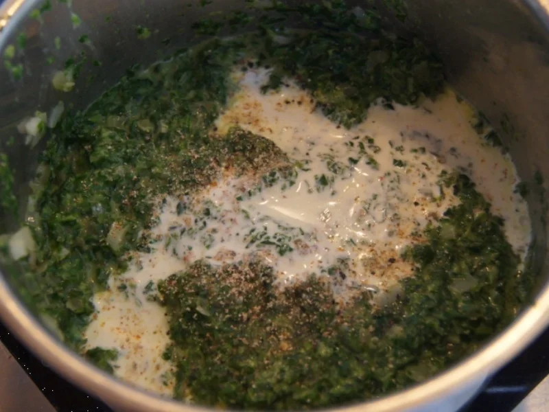 Schinken-Rührei mit Würz-Spinat und Drillingen - Rezept - Bild Nr. 14