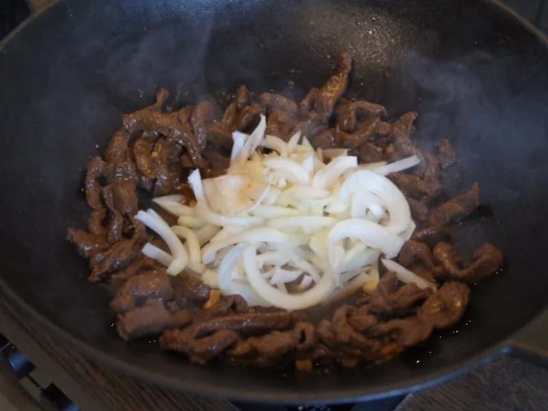 Rindfleisch mit Paprika, Zucchini, Zwiebeln und Basmati-Reis - Rezept - Bild Nr. 14