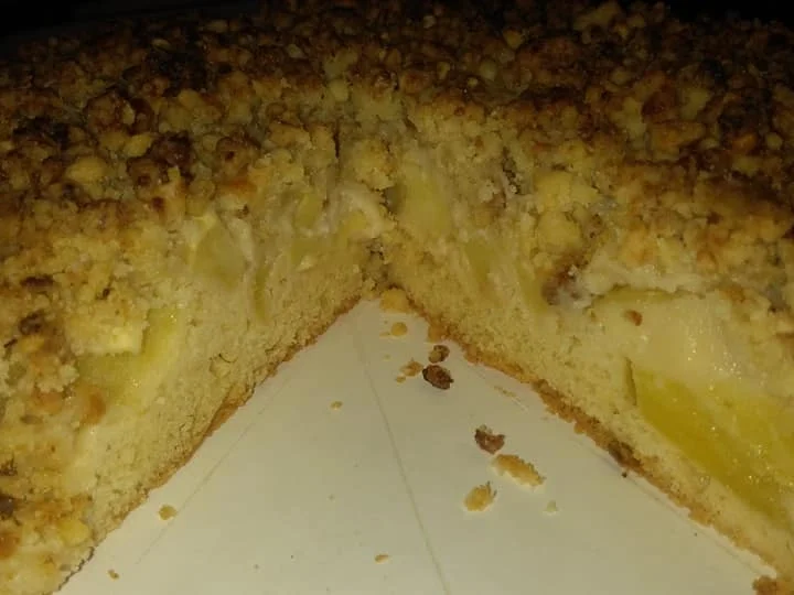 Apfelkuchen mit Mandel-Marzipan Streusel - Rezept - Bild Nr. 6646