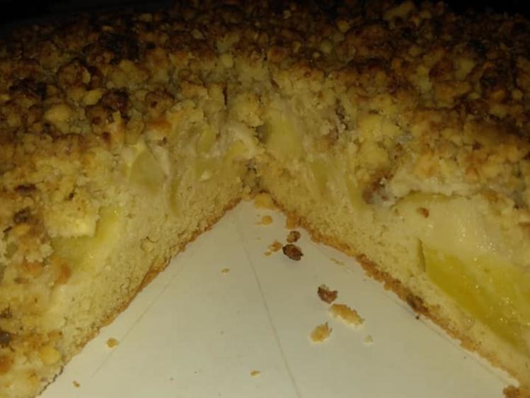 Apfelkuchen Mit Mandel-Marzipan Streusel - Rezept - Kochbar.de