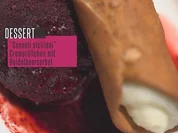Cannoli Siciliani mit Heidelbeerensorbet - Rezept - Bild Nr. 2