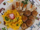 Hähnchenbrustfilet mit Kürbis-Sellerie-Stampf und Champignons - Rezept - Bild Nr. 6681