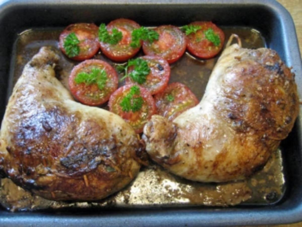 Hähnchenkeulen gefüllt - Rezept mit Bild - kochbar.de
