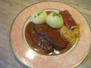 Hirschbraten -mit Knödel- und Dorschenkraut Beschreibung folgt - Rezept - Bild Nr. 6725