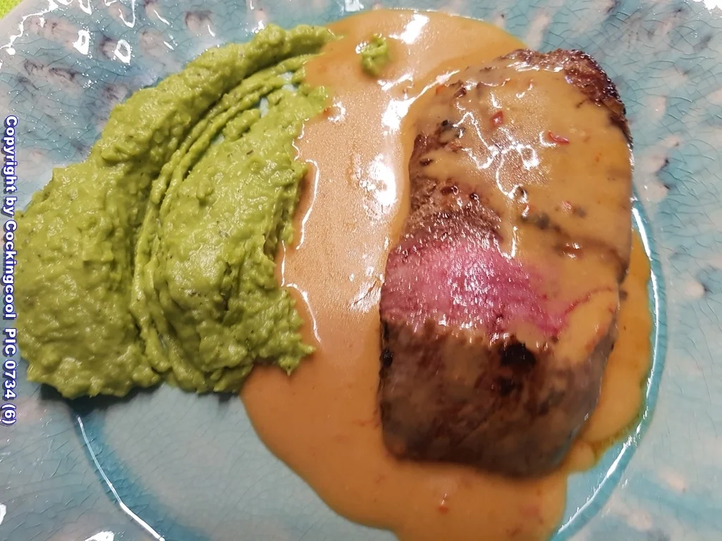 Lammlachs mit Erbsenkastanienpürreè - Rezept - Bild Nr. 6745