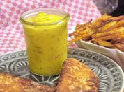 Sellerie-Mandel-Schnitzel, Orangen-Oliven-Majo, Räucherstäbchen - Rezept - Bild Nr. 6760