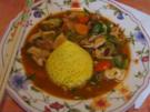 Gemüsemix süß-sauer mit Hähnchenbrustfilet und gelben Basmatireis - Rezept - Bild Nr. 6761