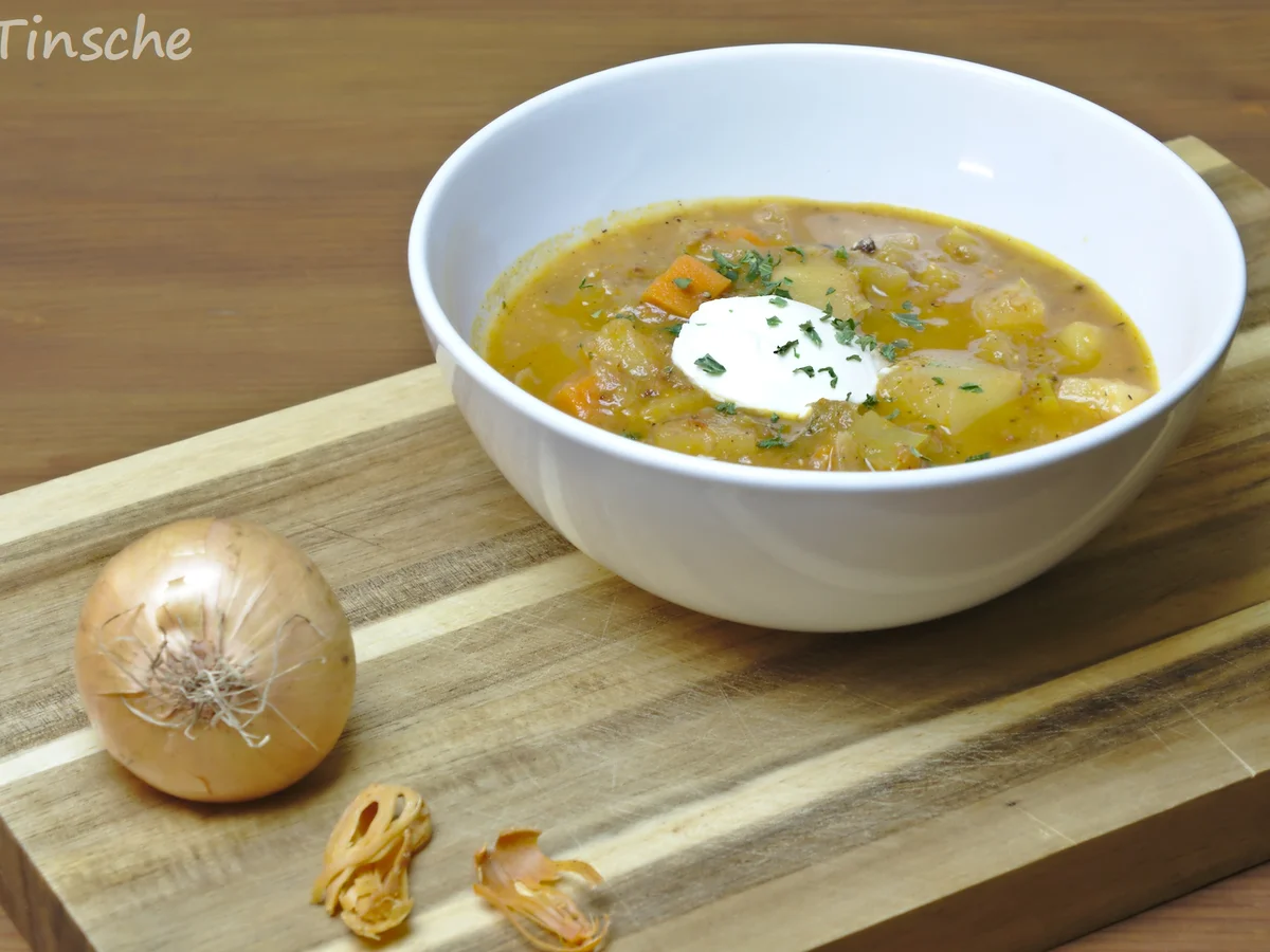 Rezept: Bunter Gemüseeintopf mit Speck Bild Nr. 6775 Bunter Gemüseeintopf mit Speck - Rezept - Bild Nr. 6775