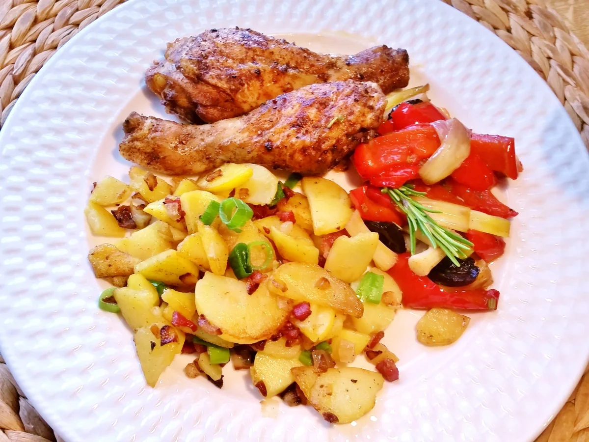 Rezept: Hähnchen-Unterschenkel mit Ofengemüse Bild Nr. 6777 Hähnchen-Unterschenkel mit Ofengemüse - Rezept - Bild Nr. 6777