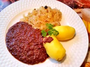 Rezept: Feines Sauerkraut mit geschmolzener Wurst Bild Nr. 6777 Feines Sauerkraut mit geschmolzener Wurst - Rezept - Bild Nr. 6777