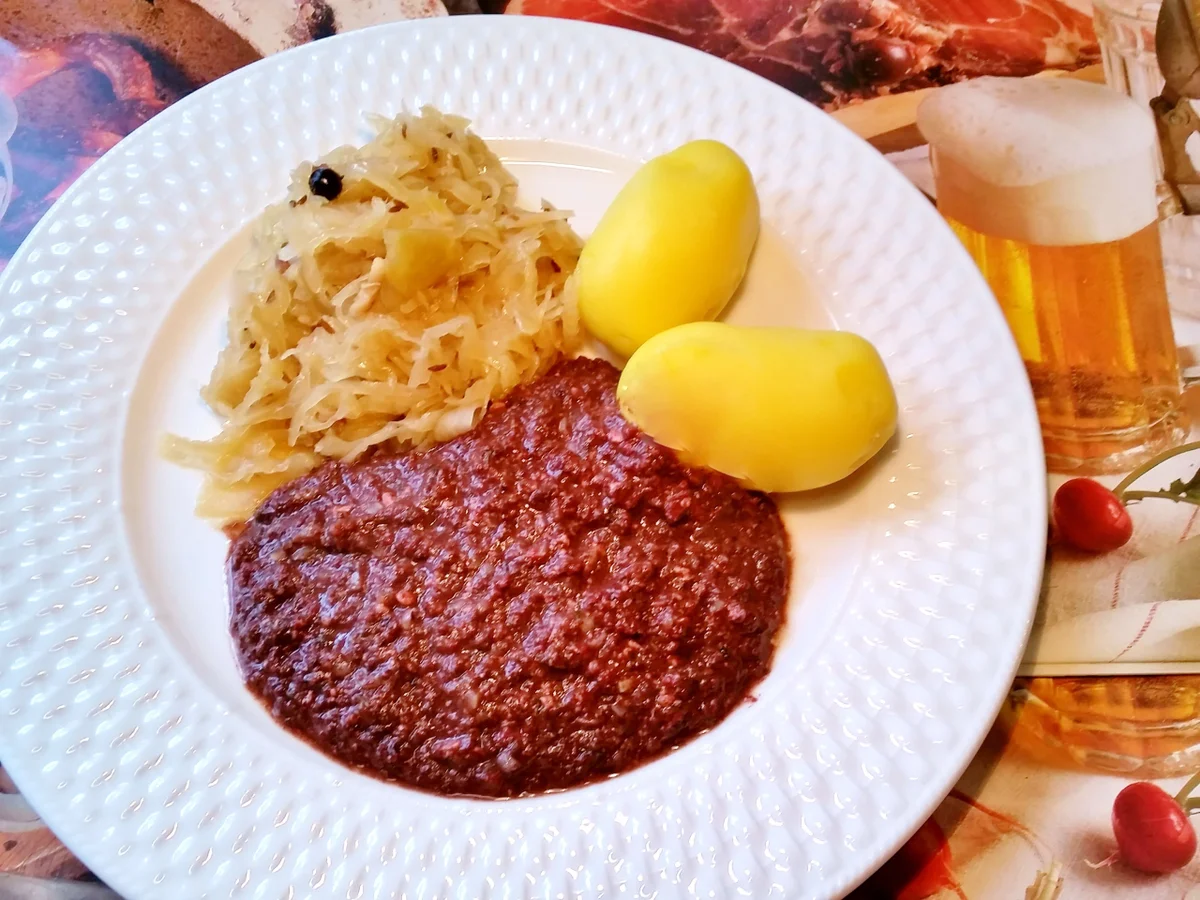 Rezept: Feines Sauerkraut mit geschmolzener Wurst Bild Nr. 6783 Feines Sauerkraut mit geschmolzener Wurst - Rezept - Bild Nr. 6783