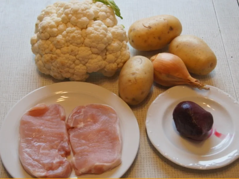 Minutenschnitzel mit Blumenkohl und Rote Beete-Kartoffelstampf - Rezept - Bild Nr. 6778