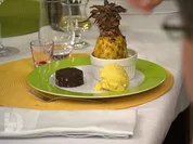 Brownies (alternativ Pancakes) mit gebackener Ananas - Rezept - Bild Nr. 2
