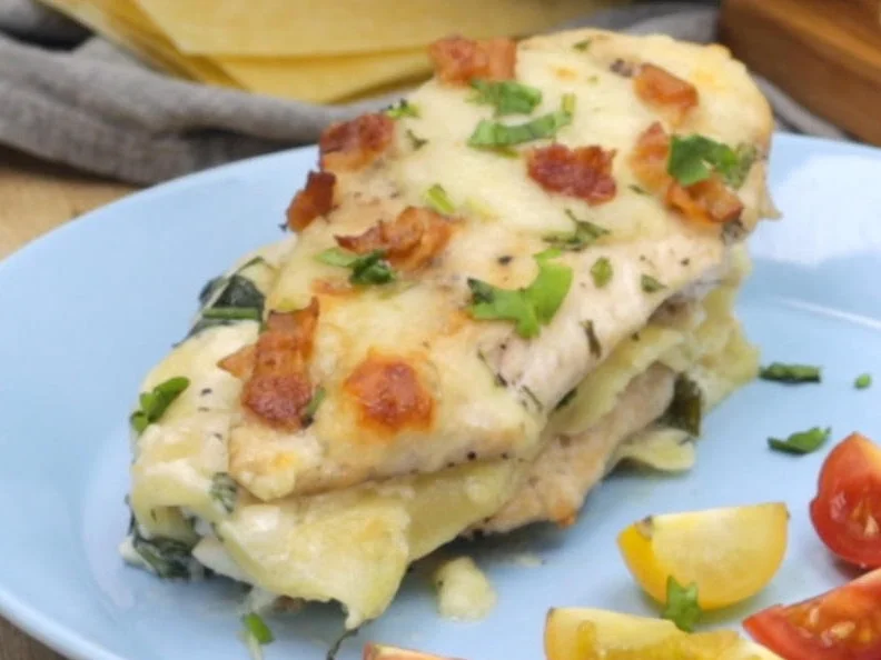 Rezept: Chicken Alfredo Lasagne Bild Nr. 8314 Chicken Alfredo Lasagne - Rezept - Bild Nr. 8314