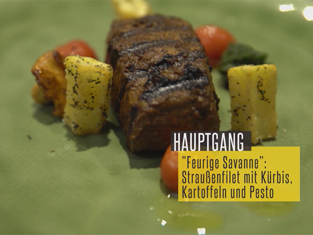 „Feurige Savanne : In Raucharomaten gegrilltes Straußenfilet ...