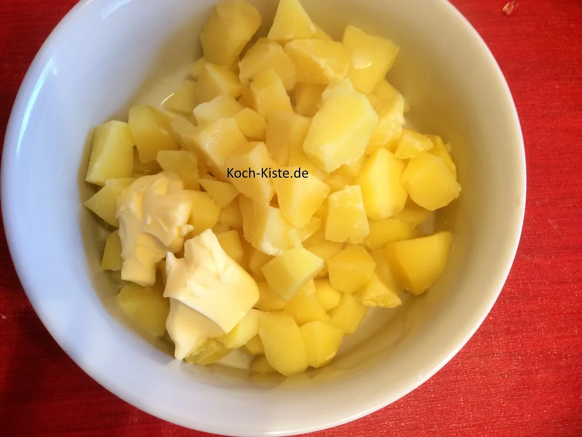 Rezept: Leberkäse mit Spiegelei und Kartoffelmus Bild Nr. 6863 Leberkäse mit Spiegelei und Kartoffelmus - Rezept - Bild Nr. 6863