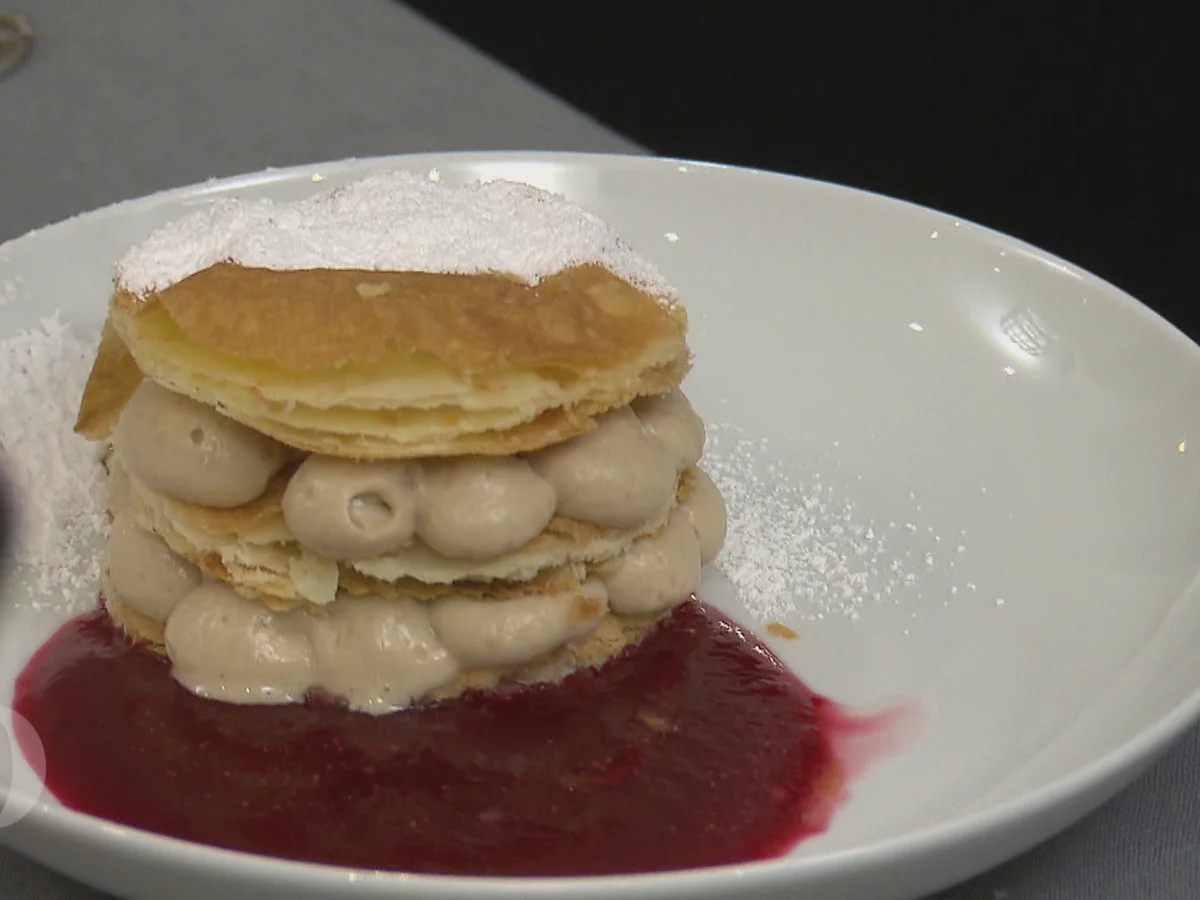 Maroni-Millefeuille mit Beerenspiegel - Rezept - Bild Nr. 6861