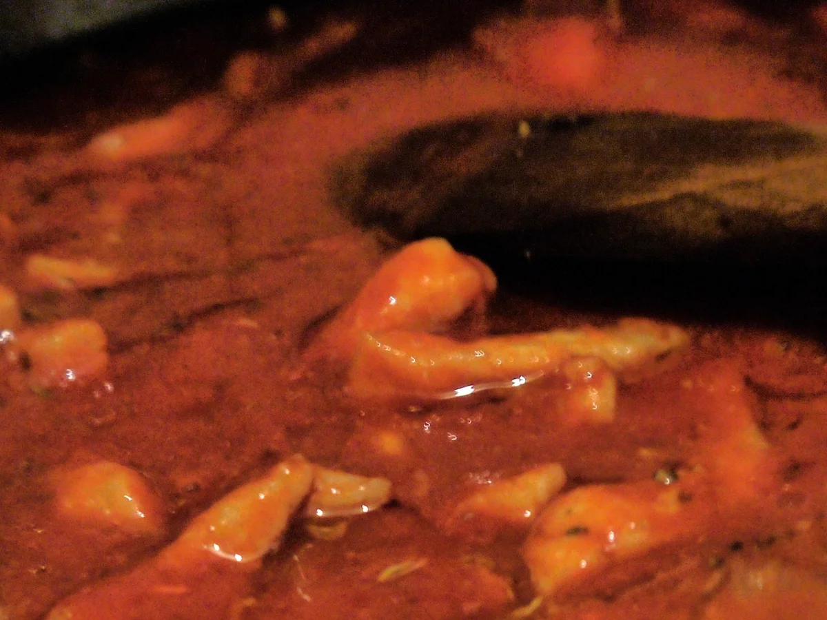 Mariniertes Schwein und Knöpfle in Tomatensauce - Rezept - Bild Nr. 11