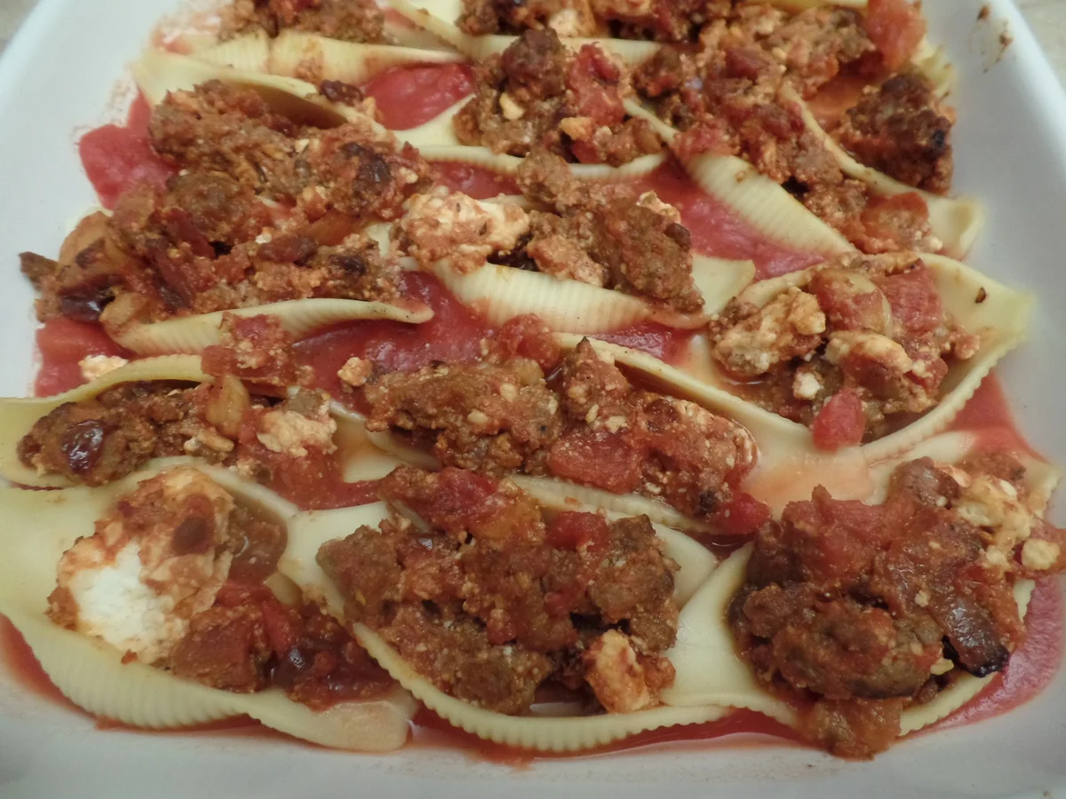 Rezept: Muschelnudeln mit Hack-Feta-Füllung Bild Nr. 6870 Muschelnudeln mit Hack-Feta-Füllung - Rezept - Bild Nr. 6870