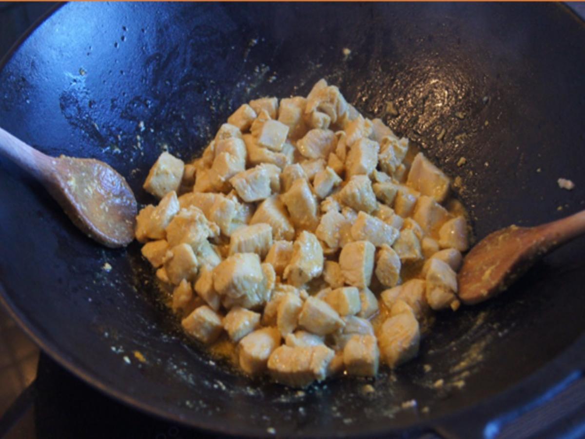 Indisches Hähnchenbrustfilet-Curry im Wok mit Jasmin-Reis - Rezept - Bild Nr. 6887