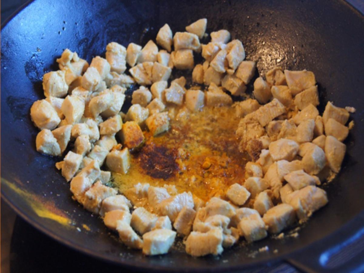Indisches Hähnchenbrustfilet-Curry im Wok mit Jasmin-Reis - Rezept - Bild Nr. 6891