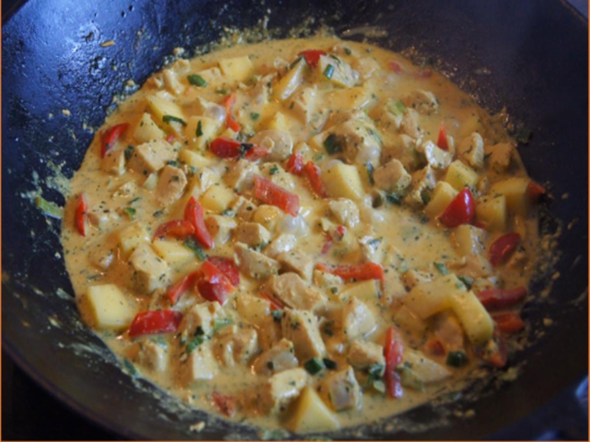 Indisches Hähnchenbrustfilet-Curry im Wok mit Jasmin-Reis - Rezept - Bild Nr. 6902