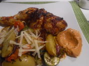 Hähnchenschenkel mediterran mit Ofen-Gemüse - Rezept - Bild Nr. 6872