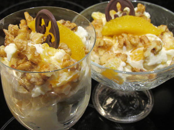 Dessert: Einfacher Orangenquark mit Walnusskrokant - einfach - von ...
