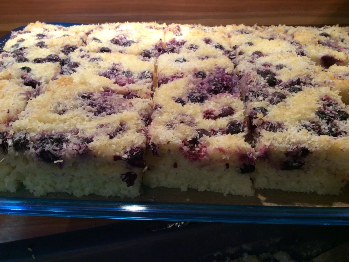 Heidelbeer-Kokos-Schnitten - Rezept - Bild Nr. 6895