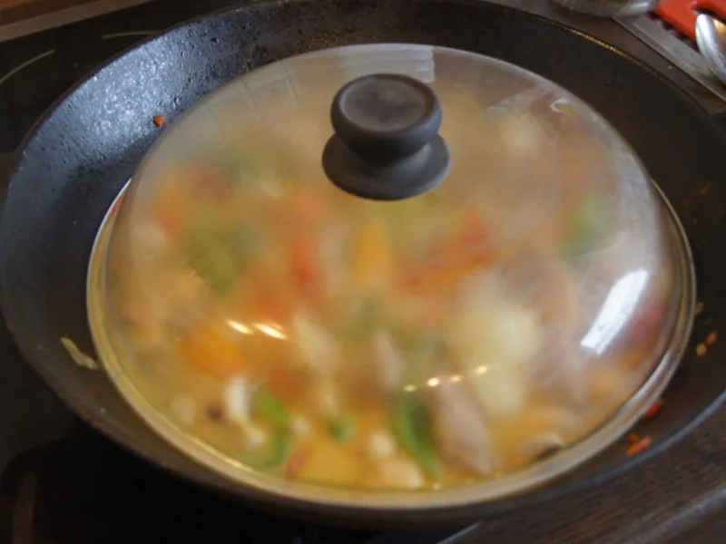 Rezept: Schweinefilet mit Champignons, Paprikas , Zwiebeln und Kartoffelpilzen Bild Nr. 6947 Schweinefilet mit Champignons, Paprikas , Zwiebeln und Kartoffelpilzen - Rezept - Bild Nr. 6947