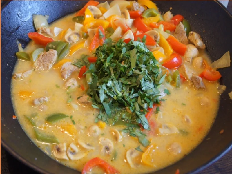 Rezept: Schweinefilet mit Champignons, Paprikas , Zwiebeln und Kartoffelpilzen Bild Nr. 6949 Schweinefilet mit Champignons, Paprikas , Zwiebeln und Kartoffelpilzen - Rezept - Bild Nr. 6949