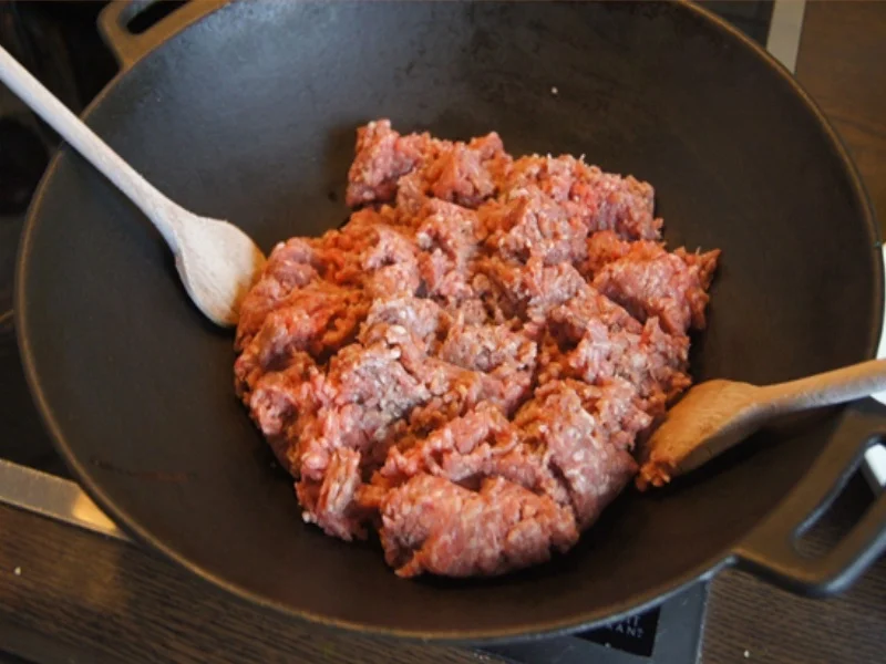 Hackfleisch mit Wirsing im Wok mit Kartoffeln - Rezept - Bild Nr. 8