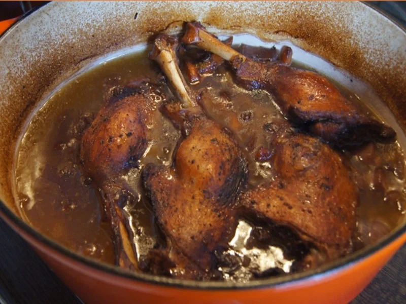 Rezept: Gänsekeulen mit Gemüsesauce, Böhmischen Knödeln und Ananas-Mango-Rotkohl Bild Nr. 13 Gänsekeulen mit Gemüsesauce, Böhmischen Knödeln und Ananas-Mango-Rotkohl - Rezept - Bild Nr. 13