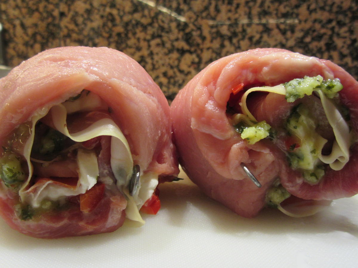 Fleisch: Schweinerouladen a´la Mamma di Toscana mit Peperonata-Soße - Rezept - Bild Nr. 6947