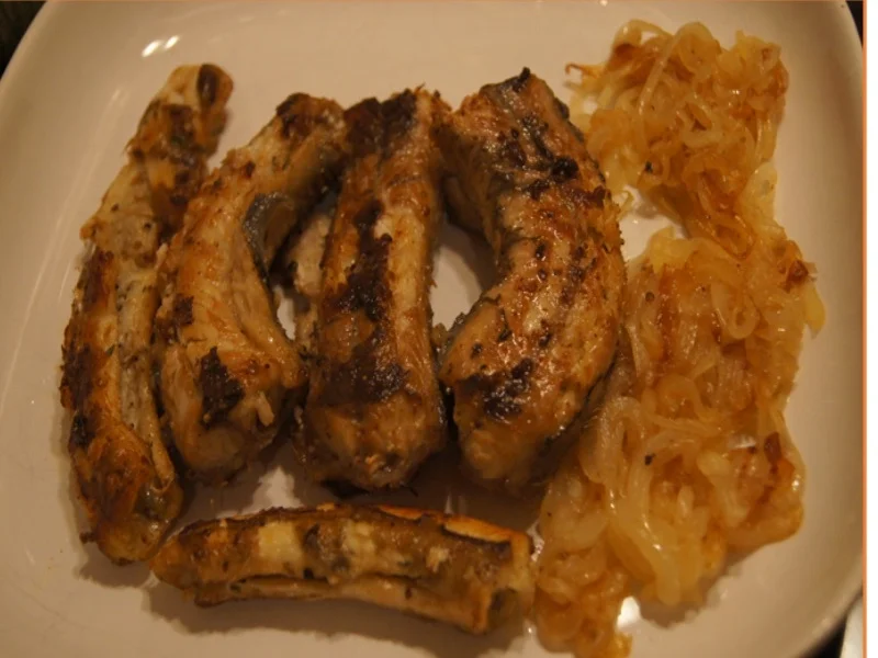 Flussaal mit Rahmsauce; Zwiebeln und Pellkartoffeln - Rezept - Bild Nr. 12