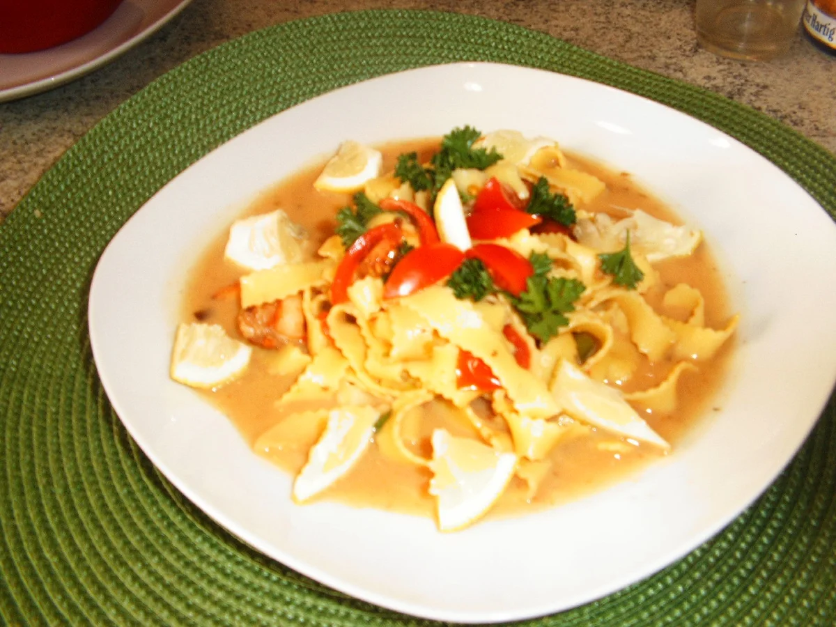 Crevetten mit Tagliatelle - Rezept - Bild Nr. 6987