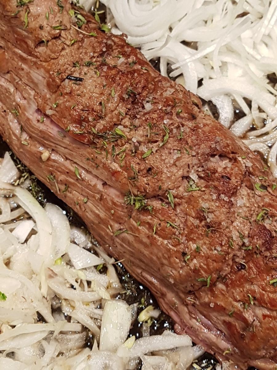 Filetsteak mit Stilton Pfeffer Rahmsosse - Rezept - Bild Nr. 6