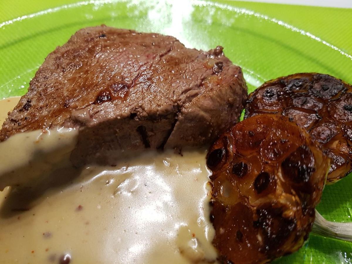 Filetsteak mit Stilton Pfeffer Rahmsosse - Rezept - Bild Nr. 10