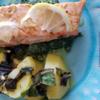 Lachs an Käse-Creme-Spinat und Salzkartoffel - Rezept - Bild Nr. 7032