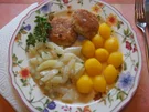 Lachsfrikadellen mit Rahmkohlrabi und Drillingen - Rezept - Bild Nr. 7026