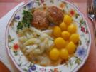 Lachsfrikadellen mit Rahmkohlrabi und Drillingen - Rezept - Bild Nr. 7026